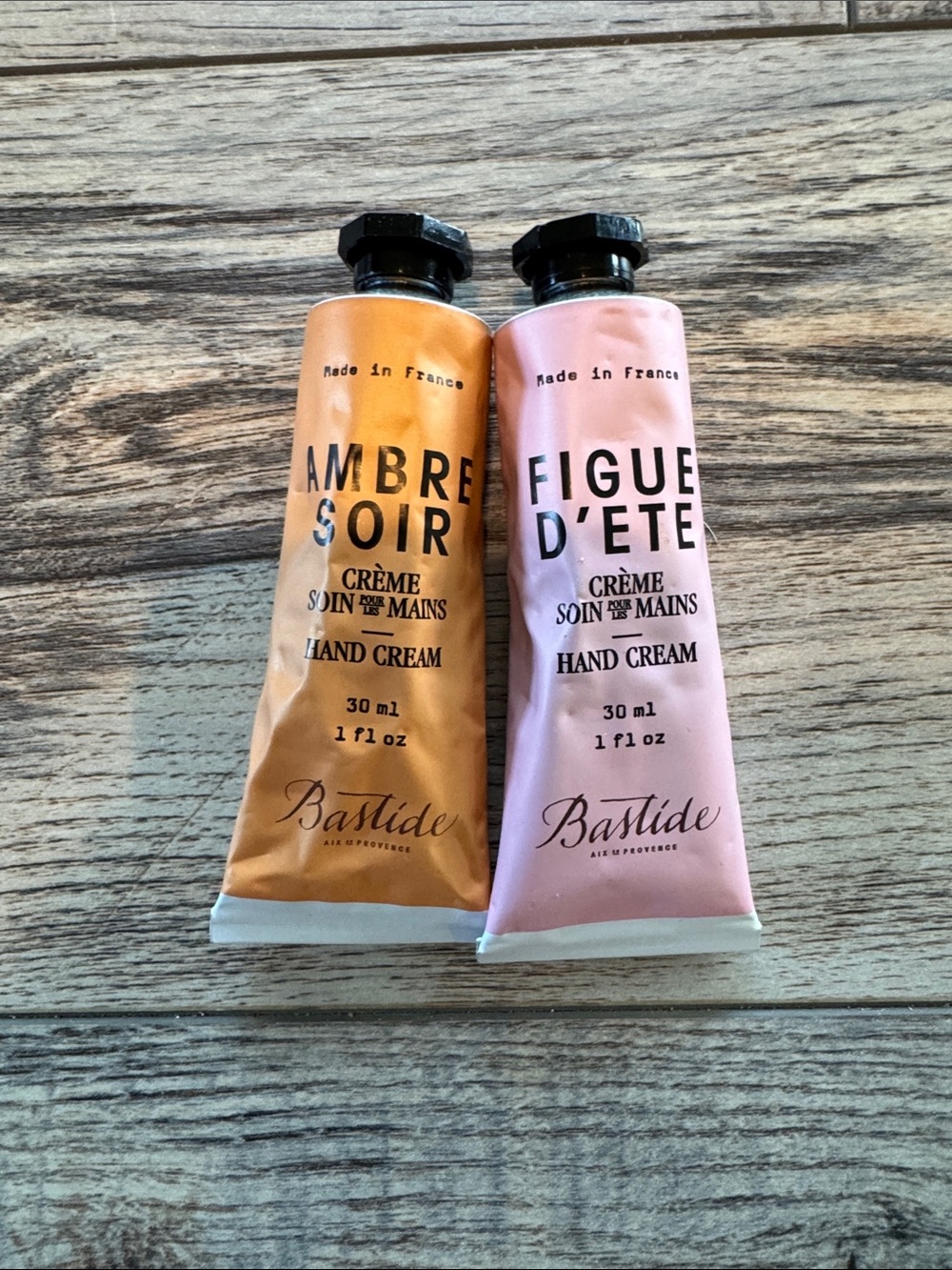 Fig Summer & Amber Evening Hand Cream Duo - Pink and Orange